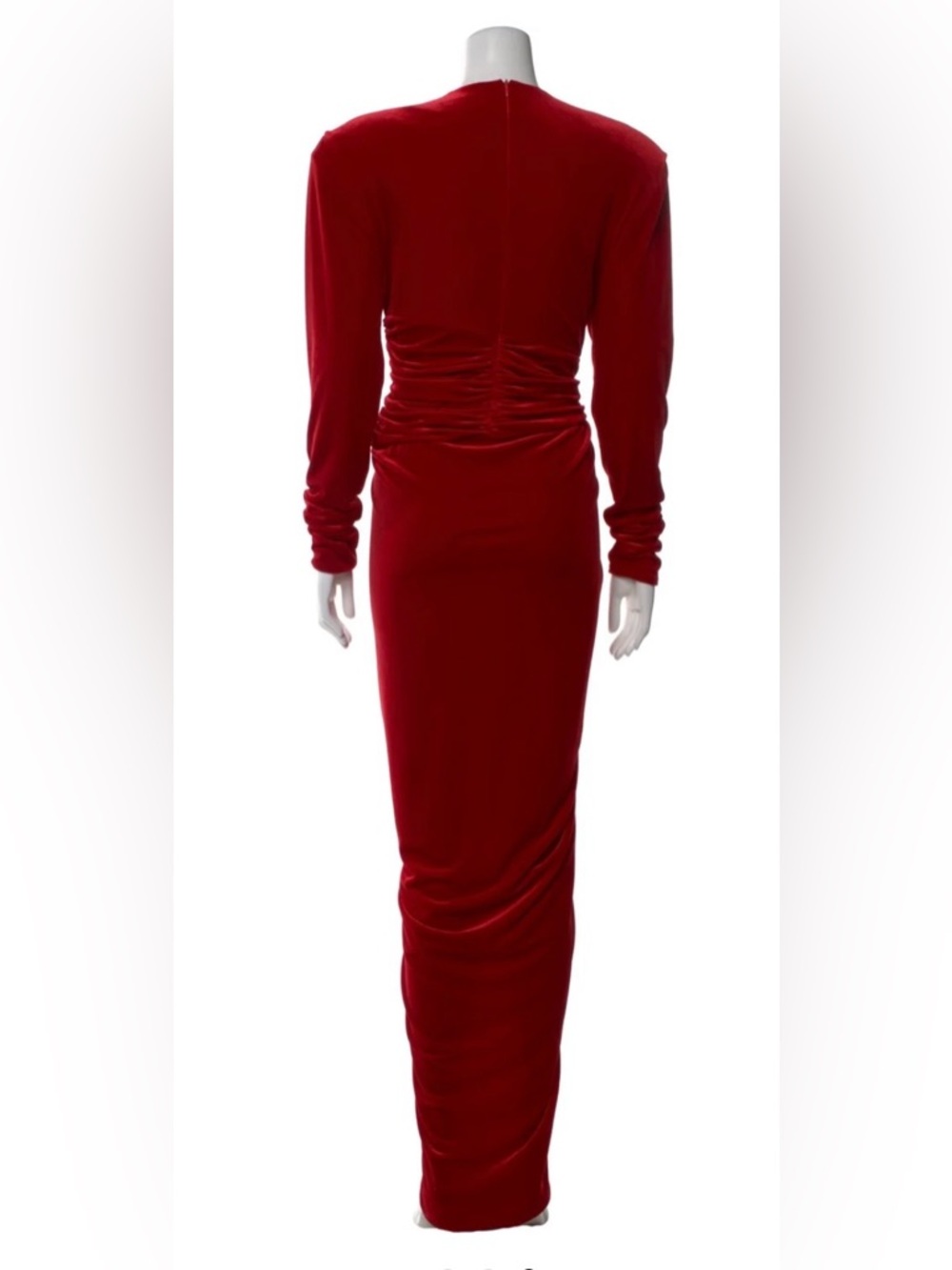 Alexandre Vauthier Red Velvet Gown - Picture 2 of 9